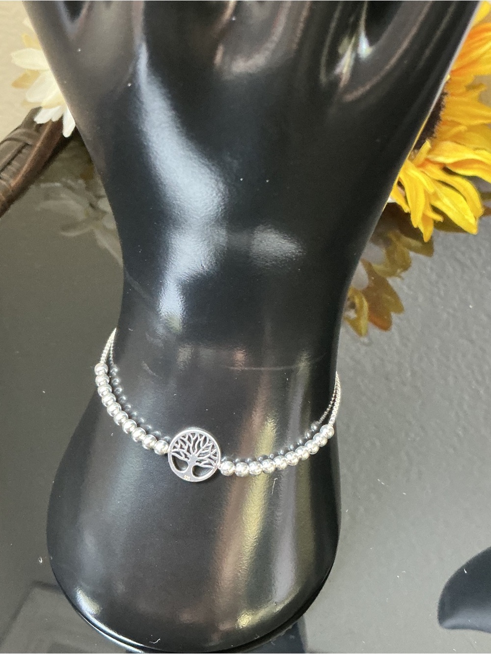 Peruvian925 SterlingSilver Tree of Life Set: Adjust. Bracelet & Pendant no Chain